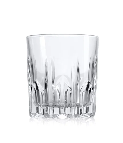 Vidrio vacío para whisky aislado sobre fondo blanco — Foto de Stock