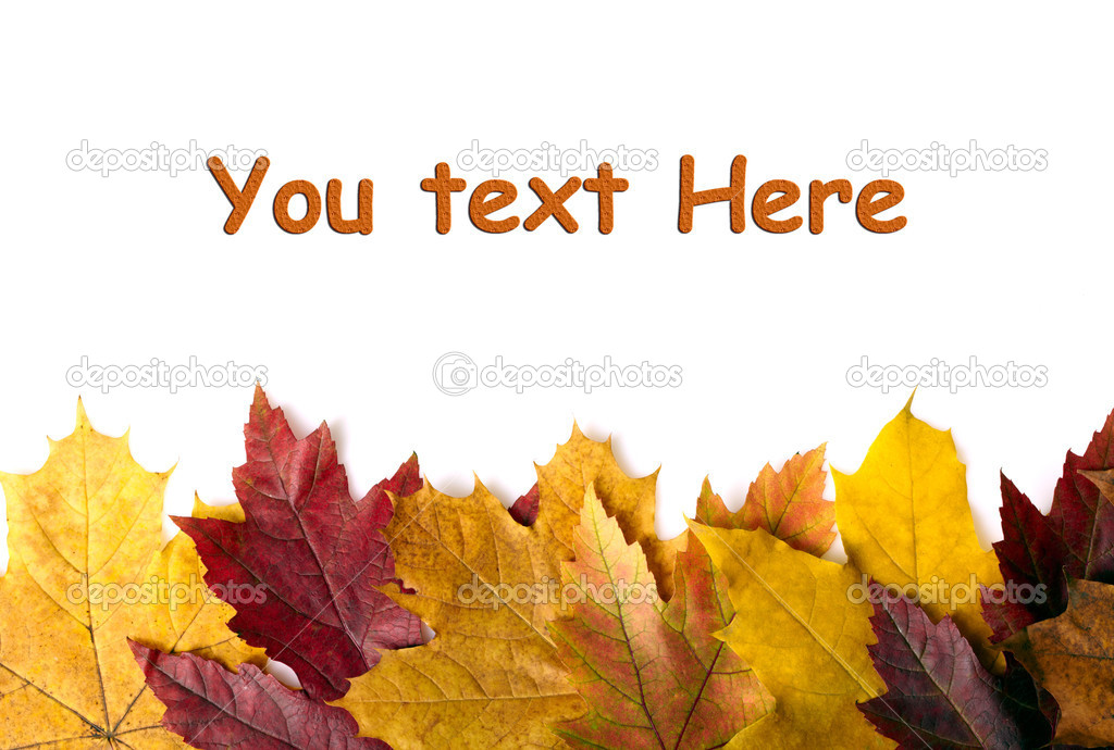 Autumn leaves background. With space for text
