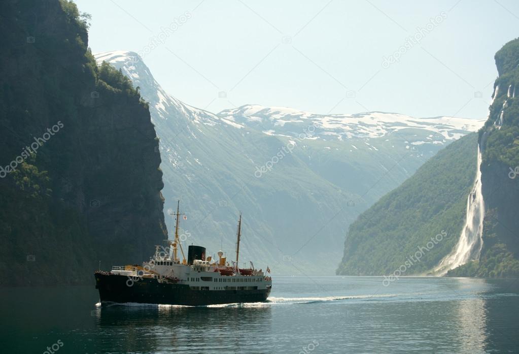 Cruiser in Norwegian fjord