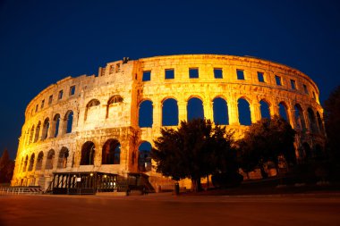 Antik Roma amfi tiyatro. Pula, Hırvatistan