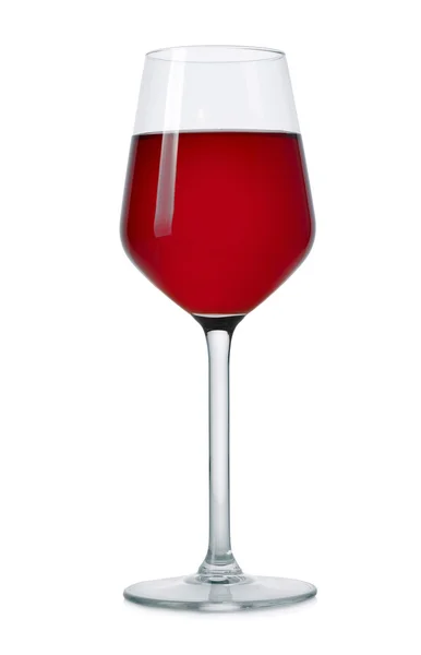 Vaso de vino tinto aislado sobre fondo blanco —  Fotos de Stock