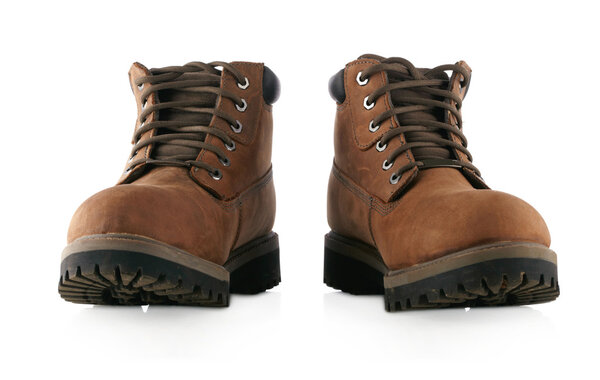 Пара сапог изолированы на белом фоне
