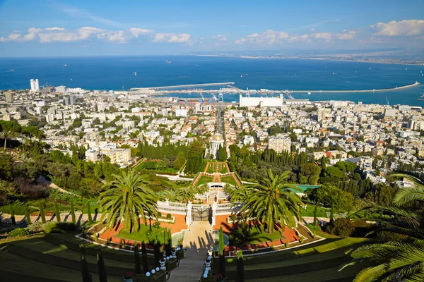 Bahai trädgårdar. Haifa, israel — Stockfoto