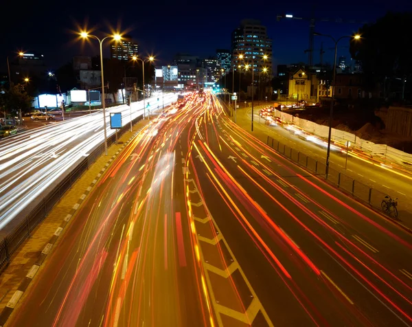 Nächtlicher Stau — Stockfoto