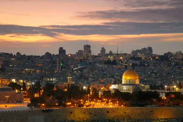 Vista sulla città vecchia di Gerusalemme. Israele — Foto Stock