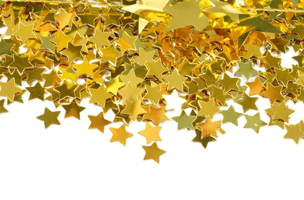 Golden stars isolated on white background — Stock Photo, Image