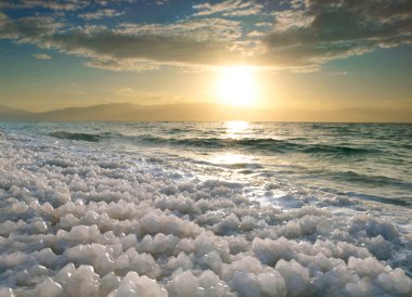 dead sea, İsrail güneş doğarken.