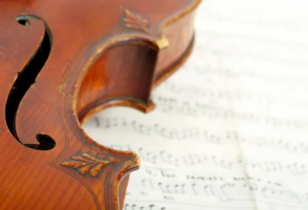 Fragment of violin — Stock Photo, Image