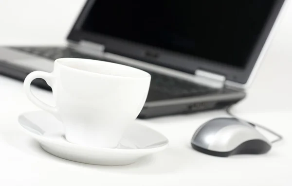 Coffee and laptop — Stock Photo, Image