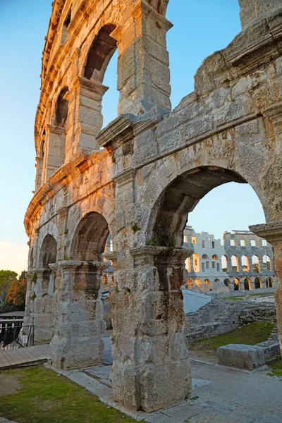 Стародавнього римського амфітеатру. Куля, Хорватія — стокове фото