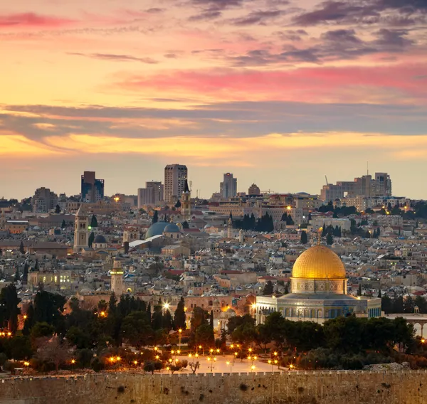 Melihat ke Yerusalem kota tua. Israel — Stok Foto