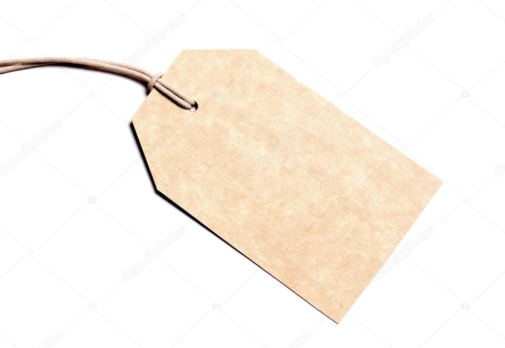 Blank tag isolated on white