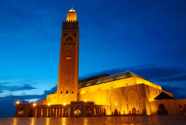 Τζαμί του Hassan ΙΙ στην Καζαμπλάνκα, Μαρόκο Αφρικής — Φωτογραφία Αρχείου