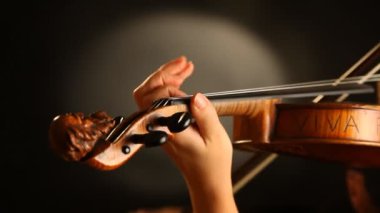 kadın oynarken keman