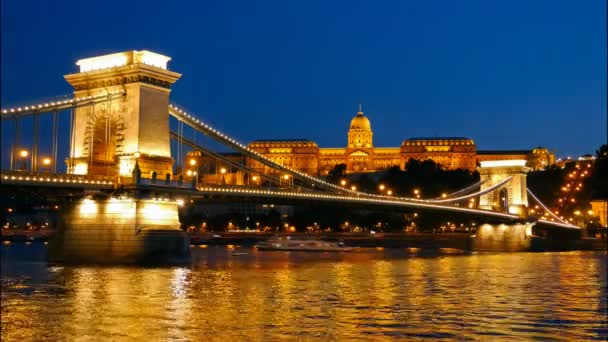 Panorama de Budapest, Hungría. Cronograma — Vídeos de Stock