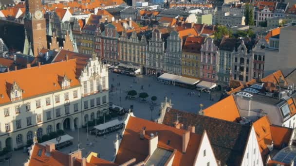 Aerial view of Wroclaw — Stock Video