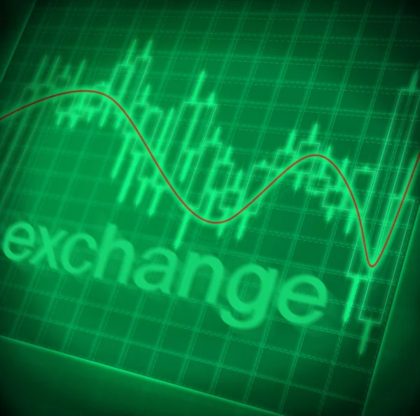Stock exchange graph — Stock Photo, Image