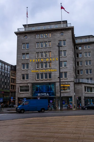 Hamburg Tyskland Den Maj 2014 Prien Haus Kontorsbyggnad Med Nivea — Stockfoto