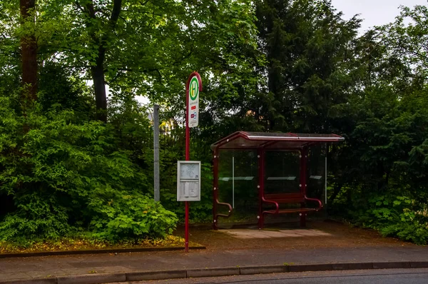Bus station in Sophien street in Bad Salzuflen — Stock Photo, Image