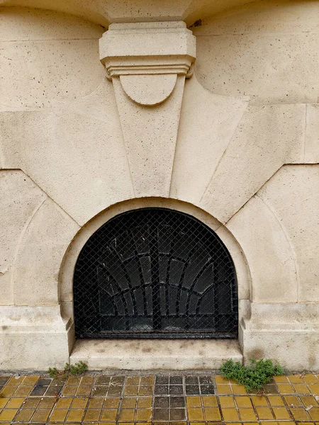 Szechenyi Baths Classicist Neo Renaissance Basement Window Budapest Hungary High — Stock fotografie