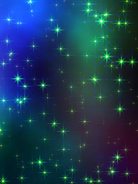 Abstract Stars Night Sky Colorful Clouds Background — Stock Photo, Image