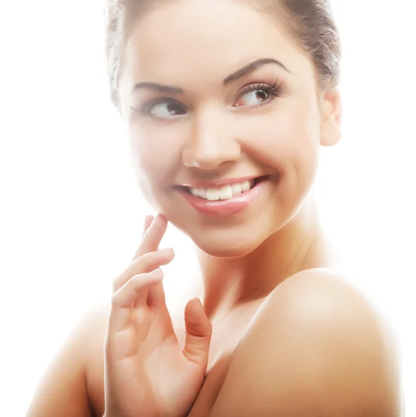 Beautiful woman's face with clean skin Royalty Free Stock Photos