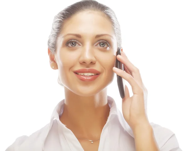 Successful businesswoman with cell phone — Stock Photo, Image