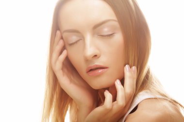 kadın onun deri yüz bakımı