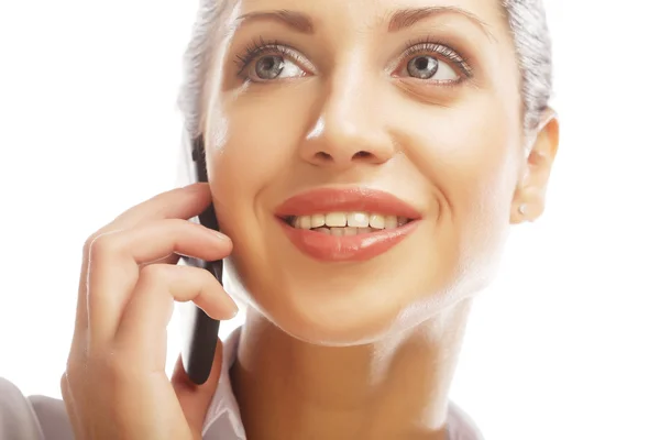 Successful businesswoman with cell phone — Stock Photo, Image