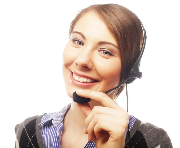 Close up portrait of Woman customer service worker — Stock Photo, Image