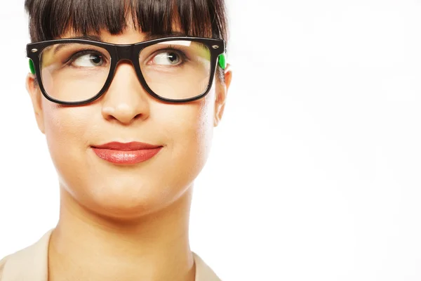Young business woman with glasses Royalty Free Stock Photos
