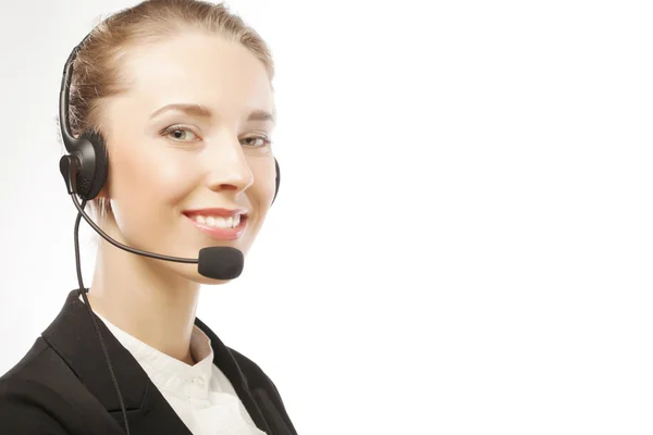 Close up portrait of Woman customer service worker Royalty Free Stock Images