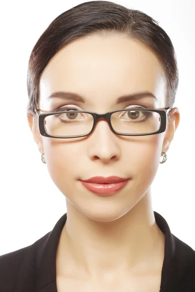 Молодая деловая женщина в очках — стоковое фото