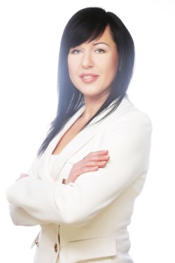 Gülümseyen iş kadını portresi