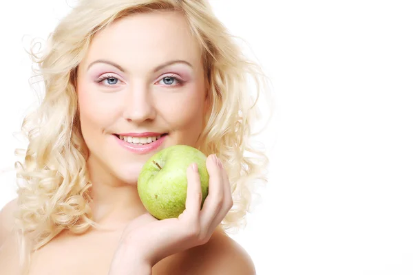 Woman with apple Stock Image