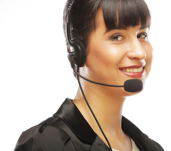 Customer service representative smiling — Stock Photo, Image