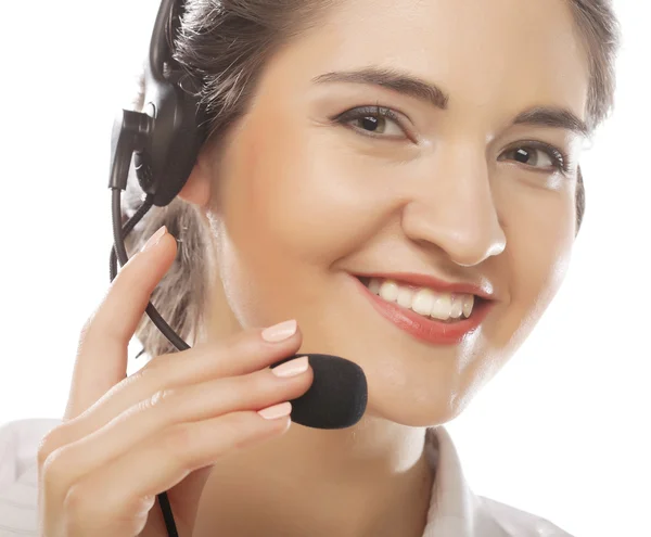 Close up portrait of Woman customer service worker — Stock Photo, Image