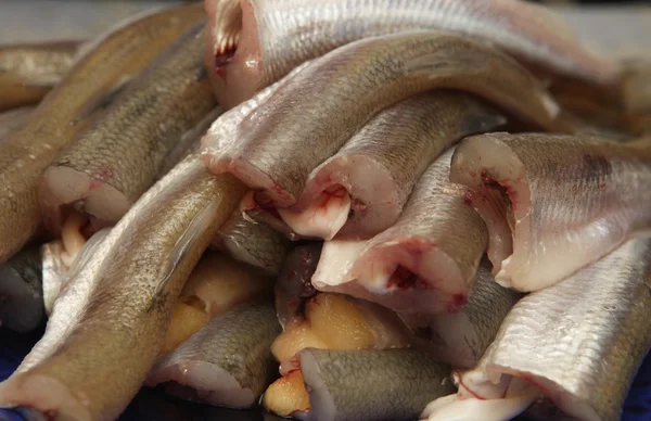 bir tavada kızarmış küçük balık kokuyor