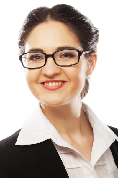 Ung affärskvinna med glasögon — Stockfoto