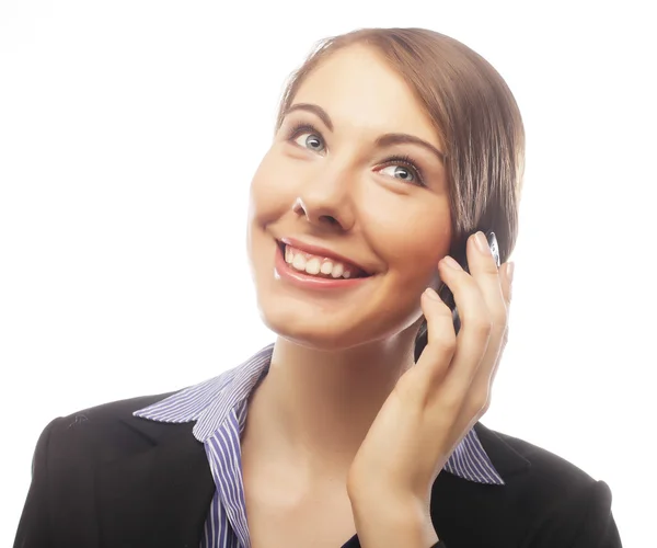 Donna d'affari di successo con il telefono cellulare — Foto Stock