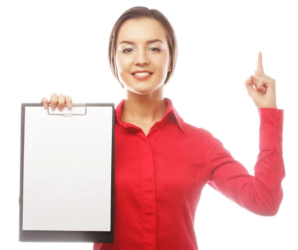 Feliz joven mujer de negocios — Foto de Stock