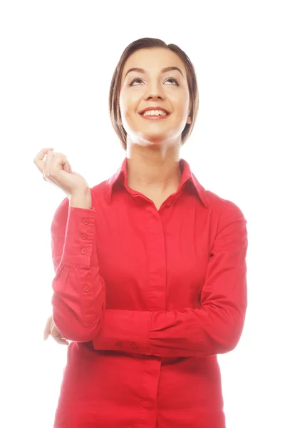 Portrait of happy young business woman — Stock Photo, Image