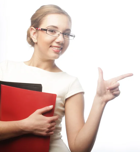 Lächelnde junge Geschäftsfrau — Stockfoto