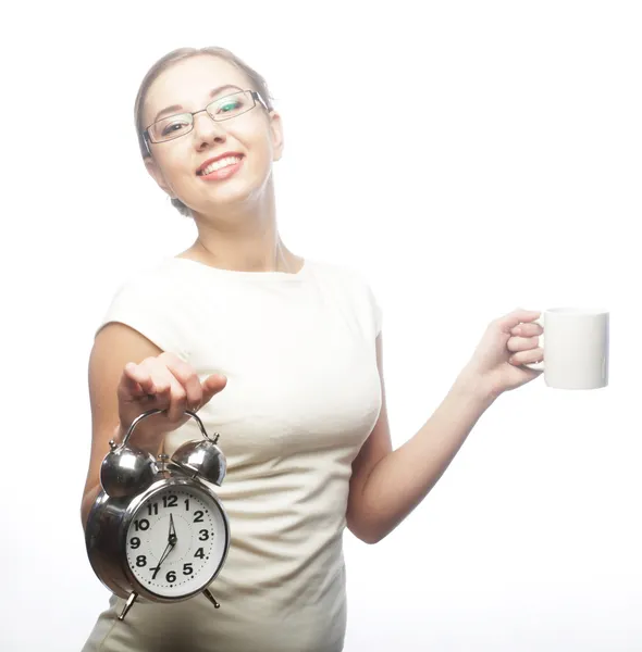 Business woman portrait with cup — Stock Photo, Image