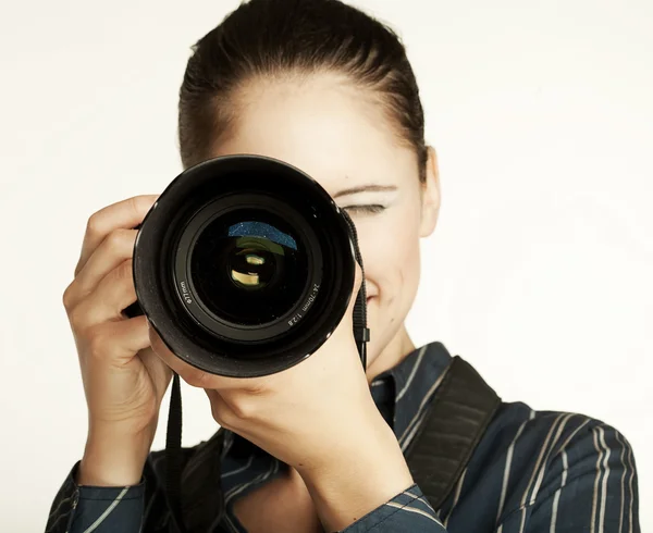 Female photographer — Stock Photo, Image