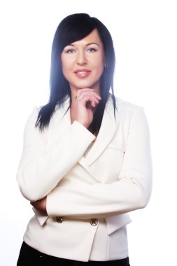 Gülümseyen iş kadını portresi