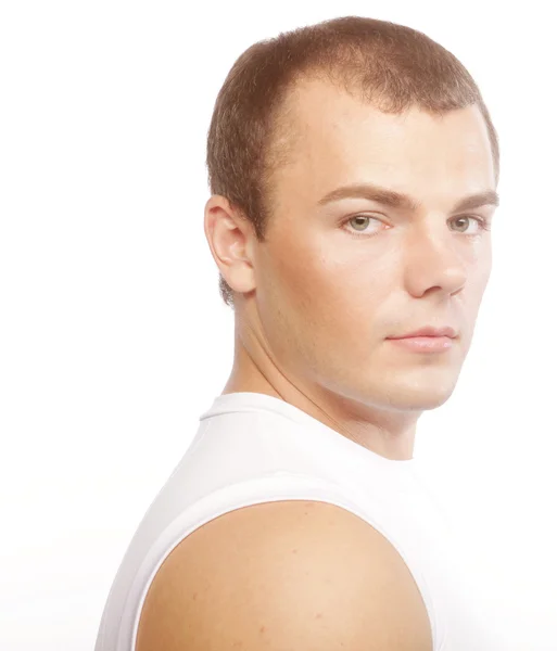 Retrato de un hombre caucásico musculoso sonriente — Foto de Stock