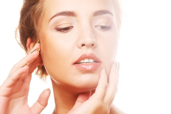 Woman taking care of her skin face — Stock Photo, Image