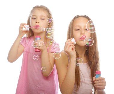 sabun köpüğü ile kız