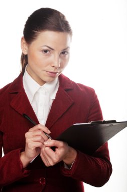 iş kadını gülümseyen